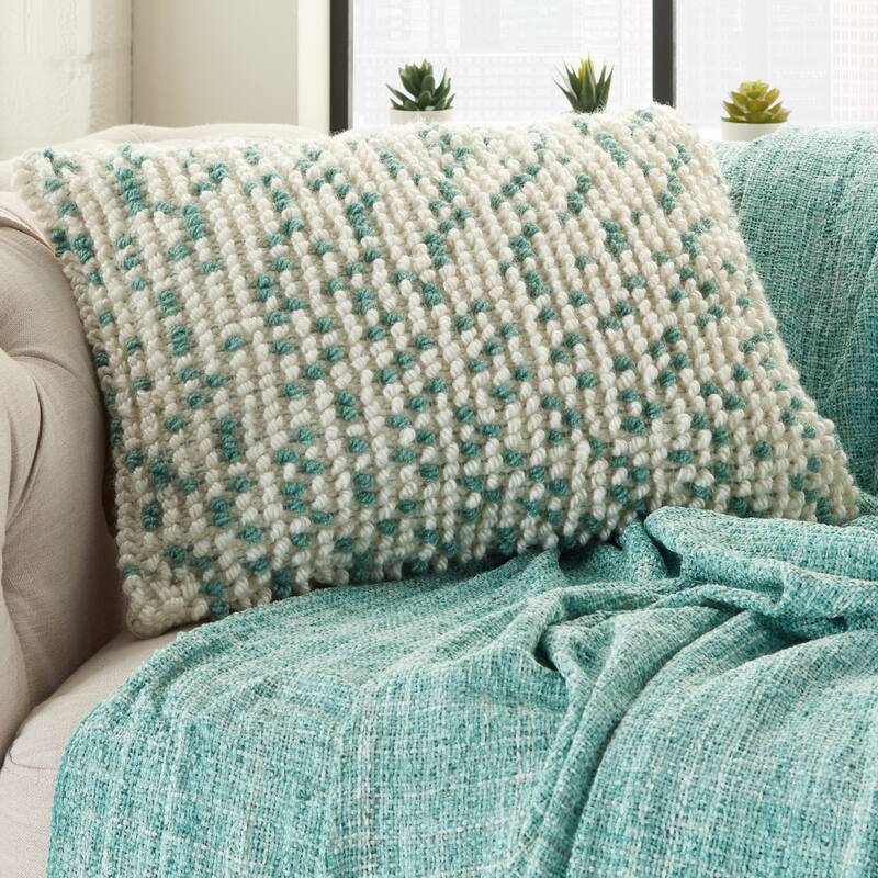 Cartier Outdoor Pillows Loop Dots Throw Pillow by Havenside Home