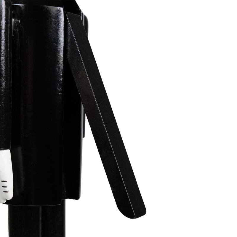 Skeleton Wooden Halloween Nutcracker - 14" - Black and White