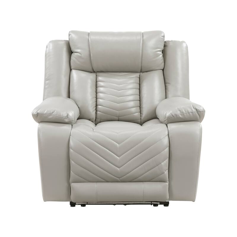 Ridge 40" Faux Leather Power Recliner - LED and Charging Ports