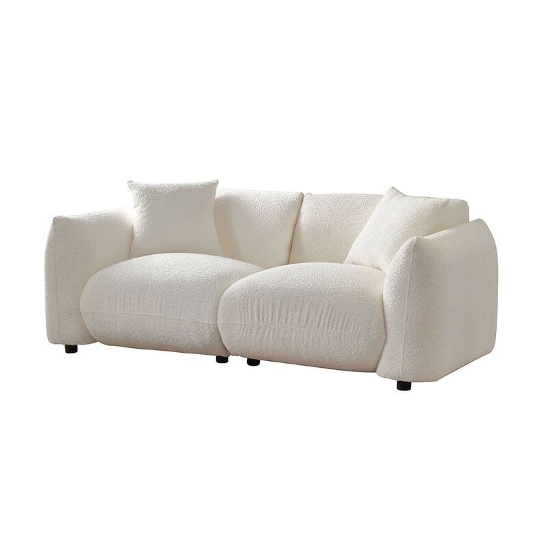 Upholstered Recliner Sofa with Nailhead Arms, Chaise Lounge Sofa with 2 Cushions, 2-Seater Sofa Couch