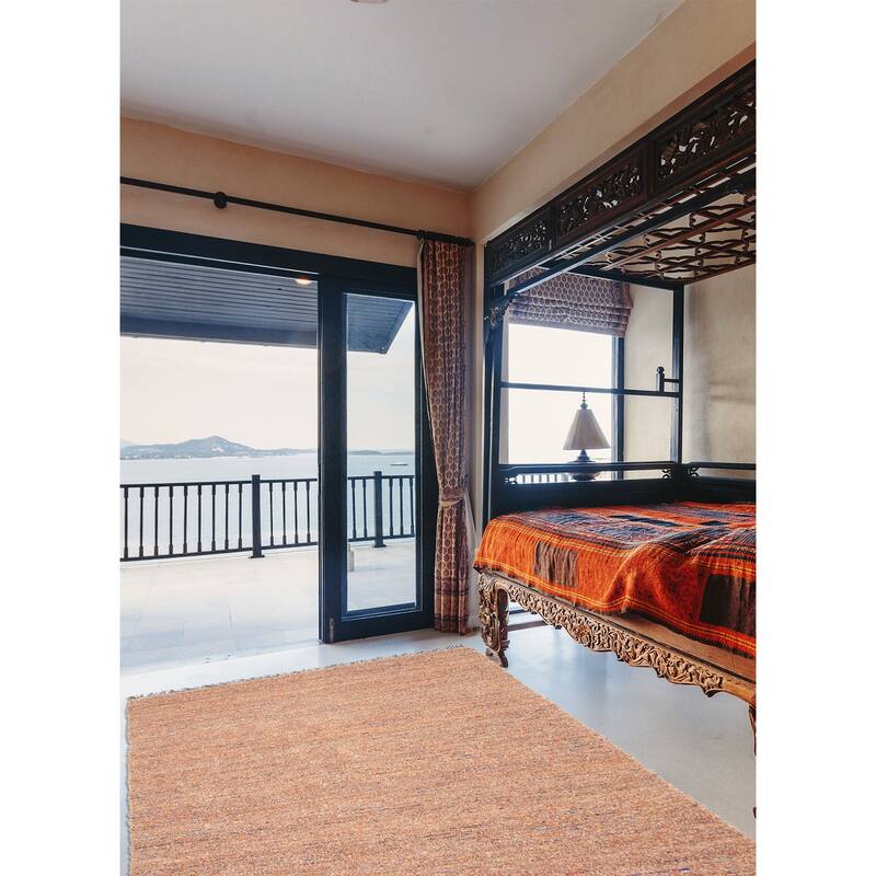 ECARPETGALLERY Braid weave Sienna Copper Wool Rug - 5'3 x 7'5