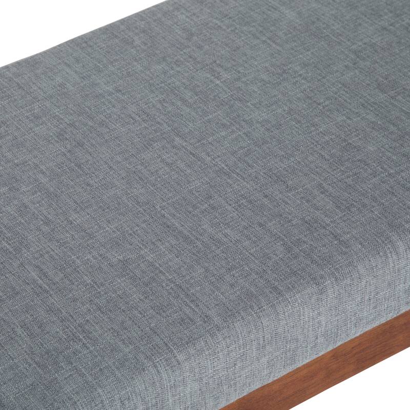 WYNDENHALL Nadine 48 inch Wide Mid Century Modern Rectangle Ottoman Bench