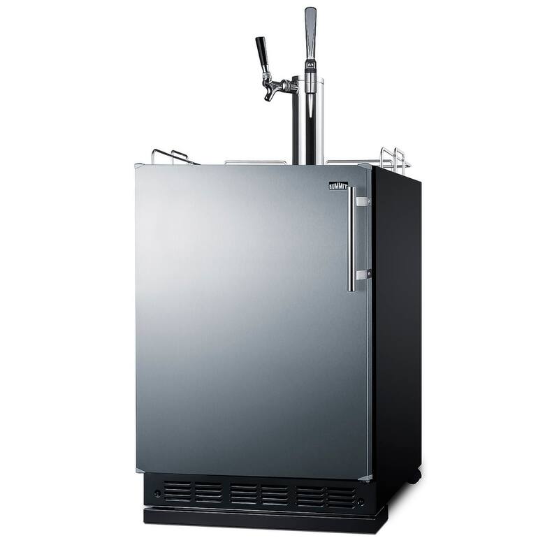 Summit SBC7BRCM2LHD 24" Wide 5.3 Cu. Ft. Free Standing Double Tap