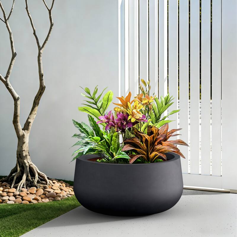 Concrete Round Planter / Pot Indoor & Outdoro Planter Bowl