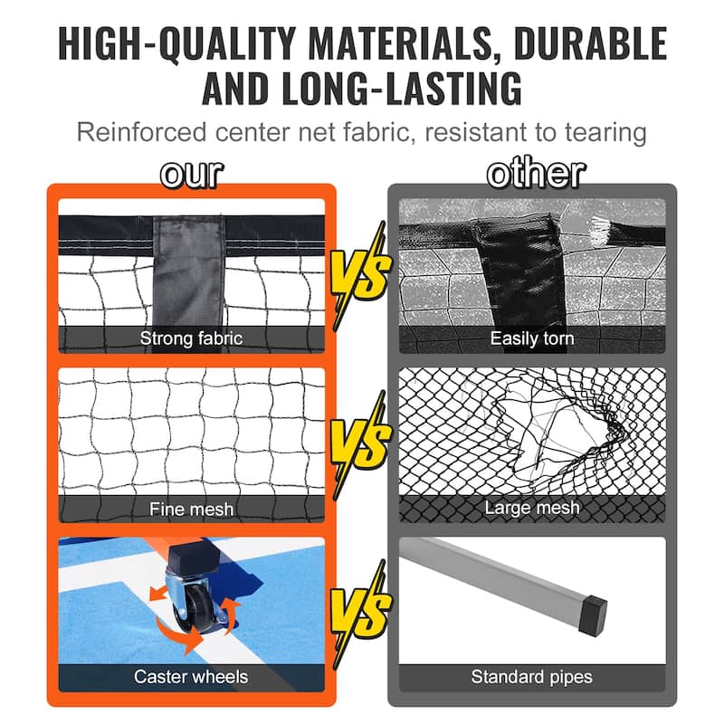 VEVOR Pickleball Net Set 22FT Regulation Size Portable Pickleball
