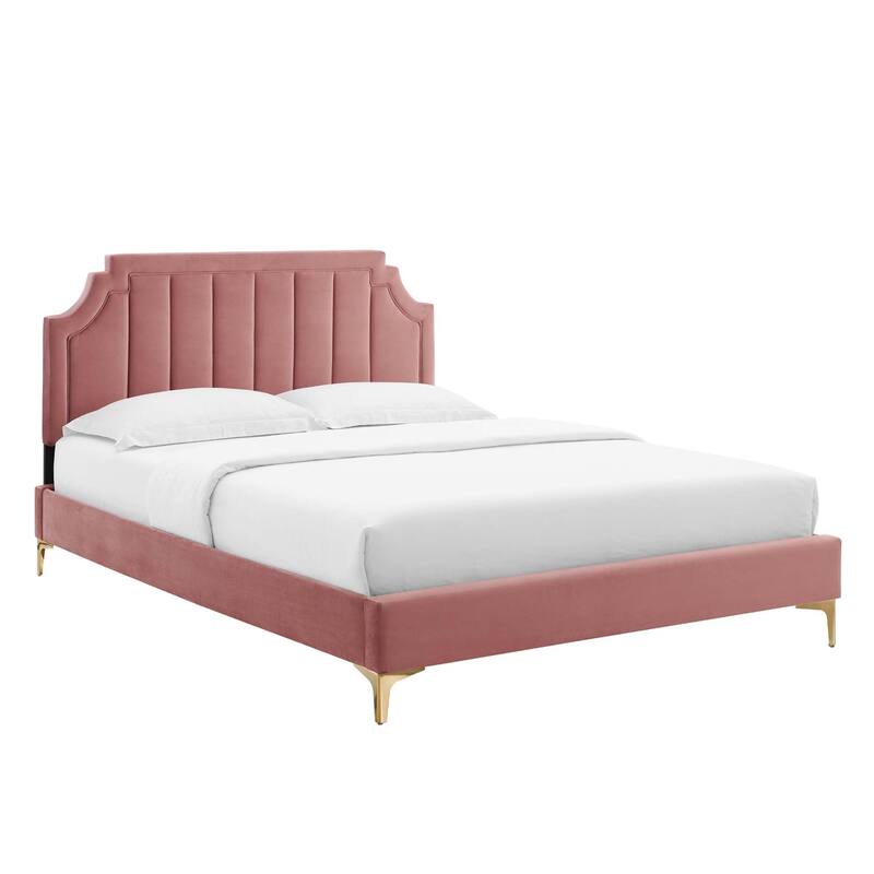 Sienna Performance Velvet Full Platform Bed