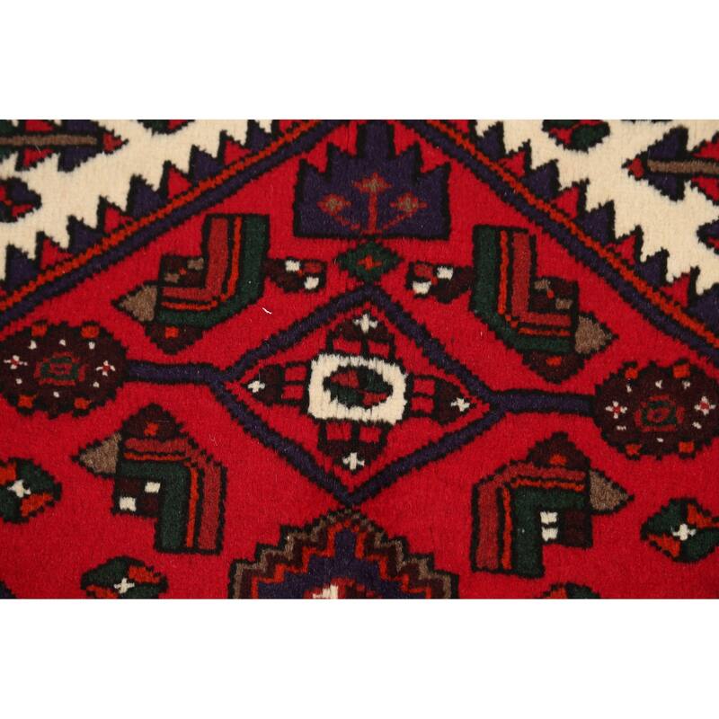 Tribal Geometric Hamedan Persian Traditional Area Rug Wool Handmade - 3'2" x 5'6"
