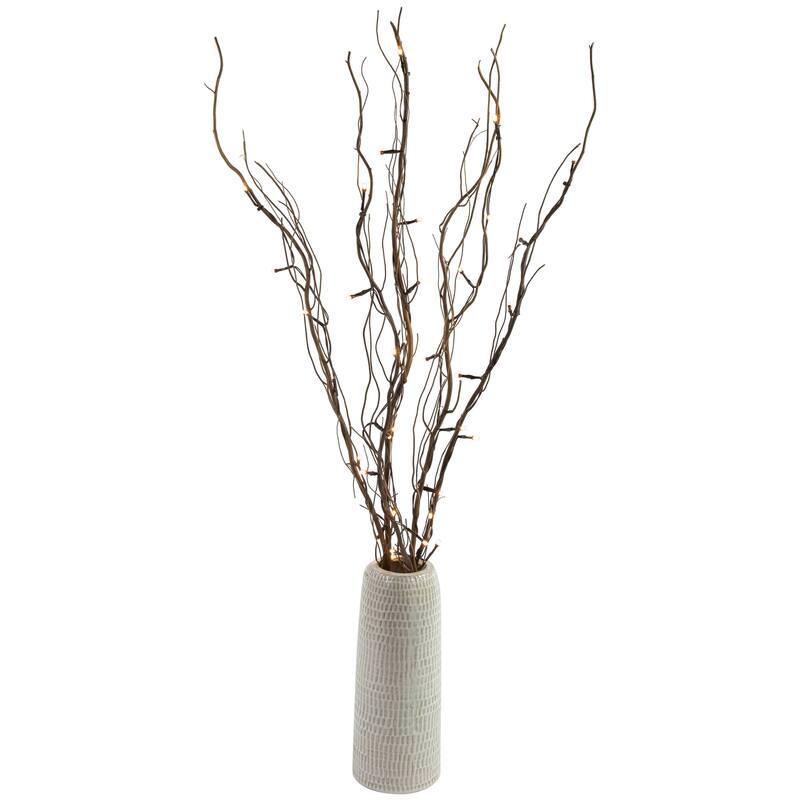 39" LED Natural Branch Bundle Christmas Decoration Warm White Lights
