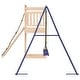 preview thumbnail 6 of 15, vidaXL Swing Set Outdoor Backyard Wooden Playground Equipment for Kids Age 3-8