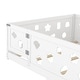 preview thumbnail 34 of 94, White Bed Frame Montessori Bed Twin Size Toddler Floor Bed with Guardrails and Door for Children Boys Girls Kids Playroom