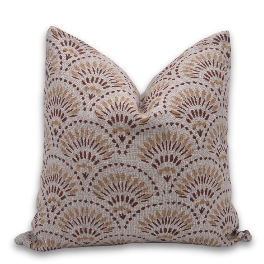 Fabdivine Floral Block Print Pillow, Cushion Cover Decor, Shubhaarambh