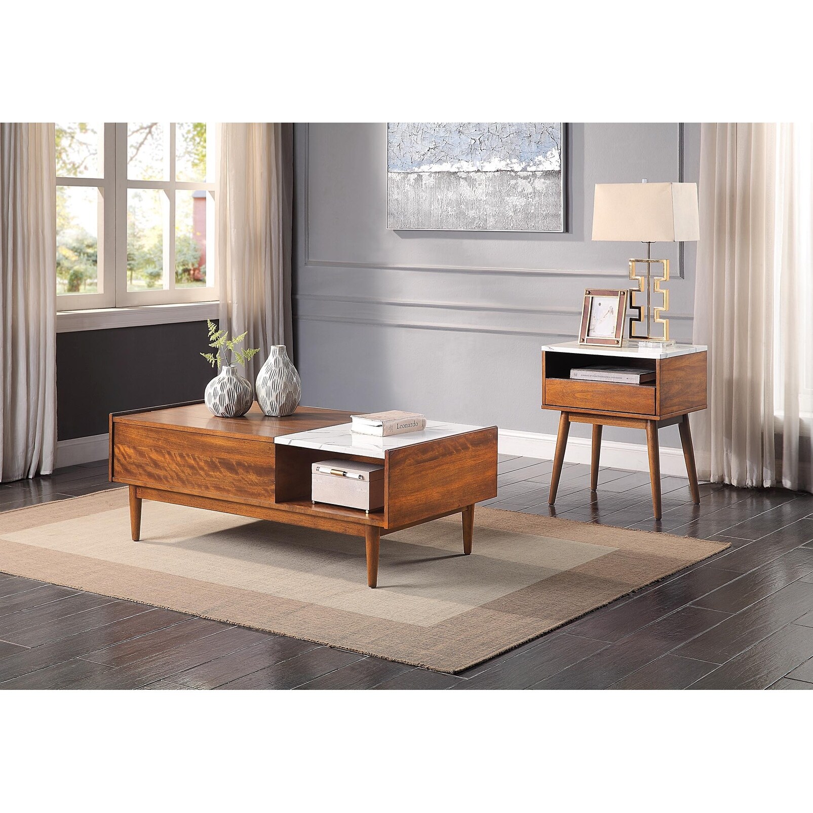 Faux marble lift hotsell top coffee table