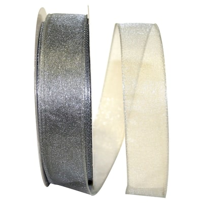 Silver Sheer Essence Wired Ribbon