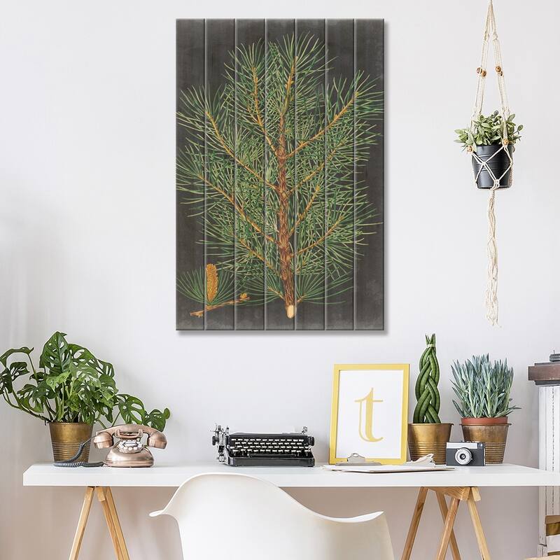 Dramatic Pine II Print On Wood by Vision Studio - Multi-Color