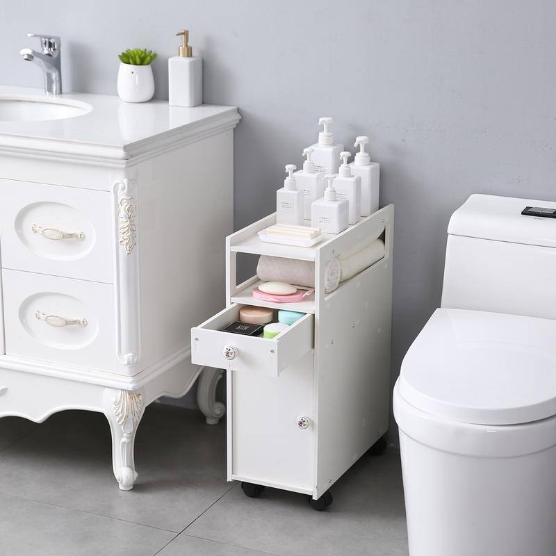 Small Bathroom Storage Thin Toilet Vanity Cabinet