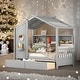 preview thumbnail 2 of 24, Modern Twin Size House Bed Kids Bed with 2 Drawers and Storage Shelf,Solid Construction
