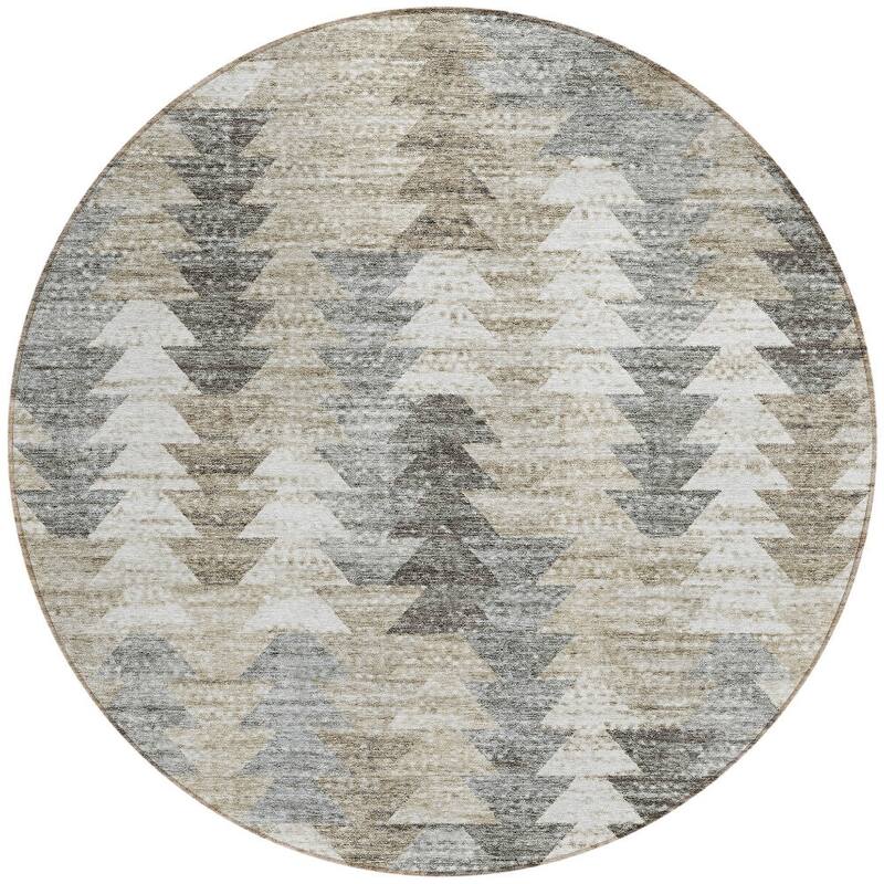 HomeRoots Geometric Transitional Rectangle Outdoor Rug