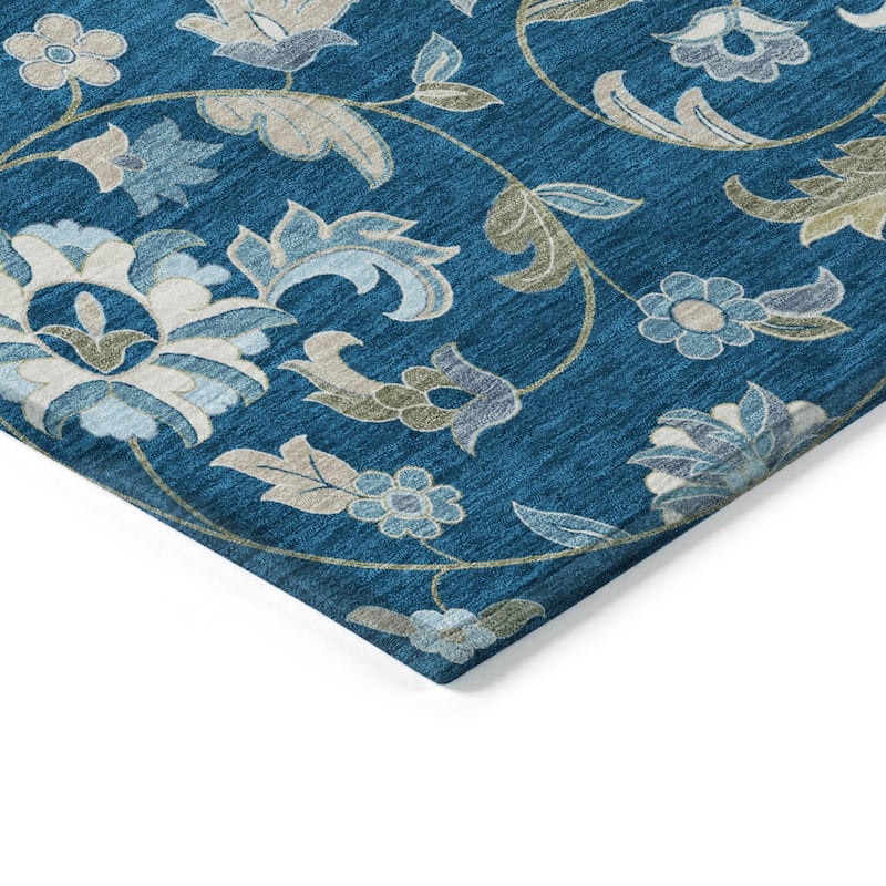 Machine Washable Indoor/ Outdoor Traditional Chantille Rug