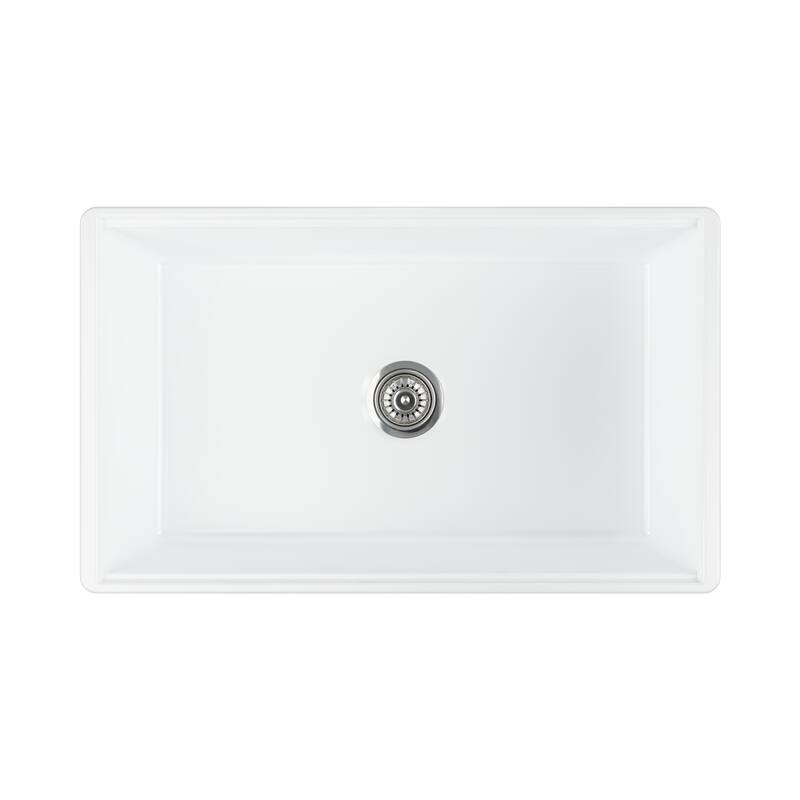 Devon 30 in. Fireclay Workstation Reversible Farmhouse Kitchen Sink