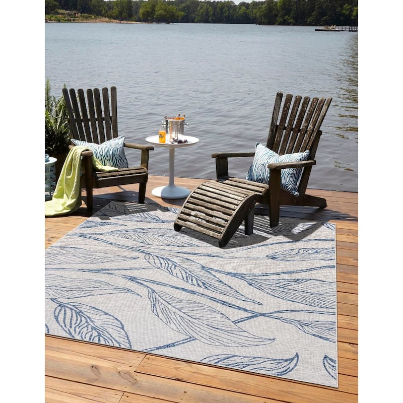 Outdoor Turgh Collection Area Rug - Light Gray - 13' Square