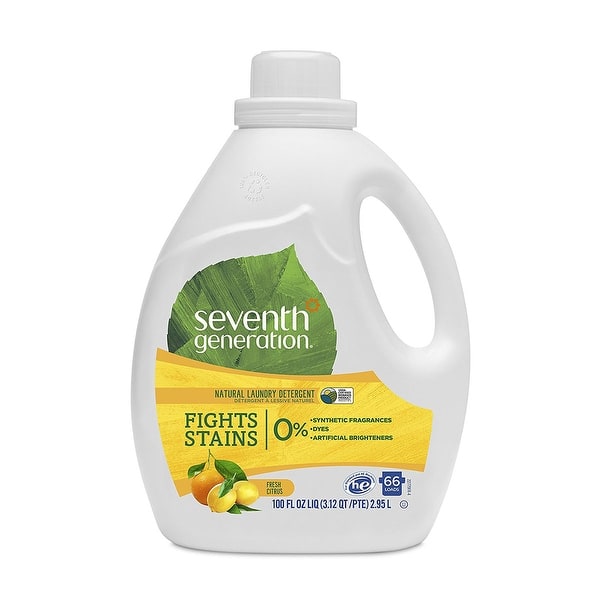 Shop Seventh Generation Natural Laundry Detergent Fresh Citrus Case Of 4 100 Fl Oz Overstock 17261216