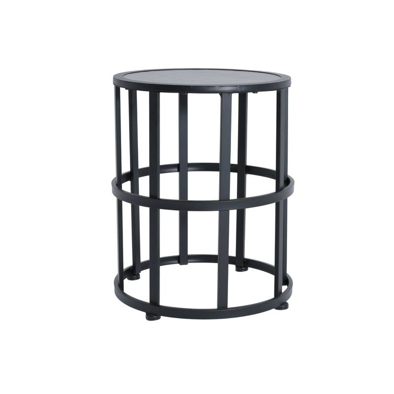 Christopher Knight Home - Mid-Century Modern Outdoor Acacia Wood Swivel Chair with Ceramic Tile Side Table