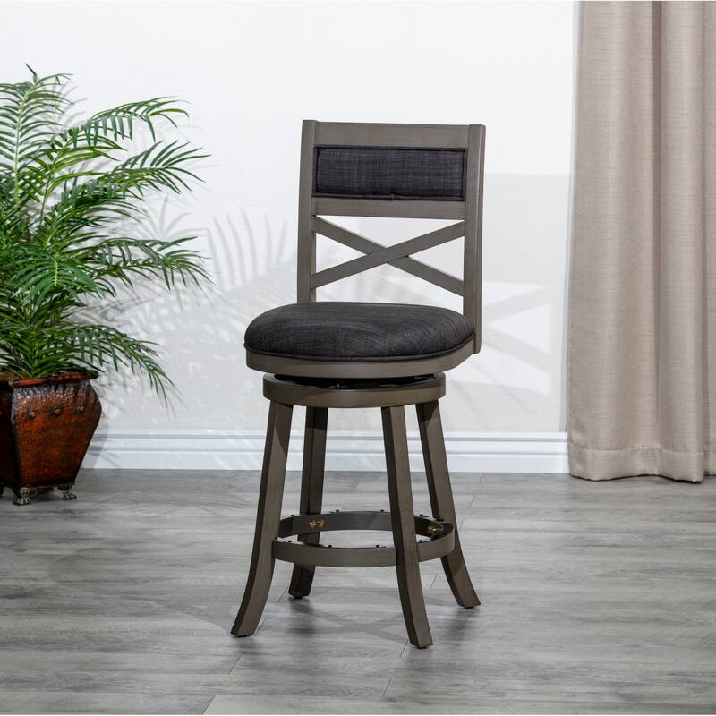 30" Bar Height X-Back Swivel Stool