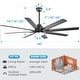 preview thumbnail 50 of 67, 52"/66" Inch Ceiling Fan with Light,APP and Remote Control, Low Profile,Smart Optional