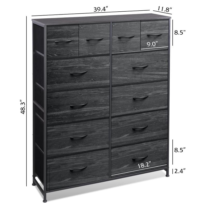 Tall Dresser for Bedroom with 12 Drawers