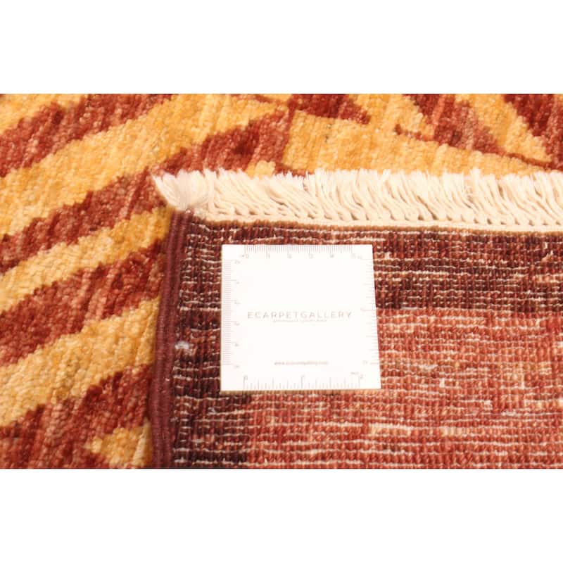 ECARPETGALLERY Hand-knotted Peshawar Ziegler Beige, Dark Copper Wool Rug - 5'10 x 8'4