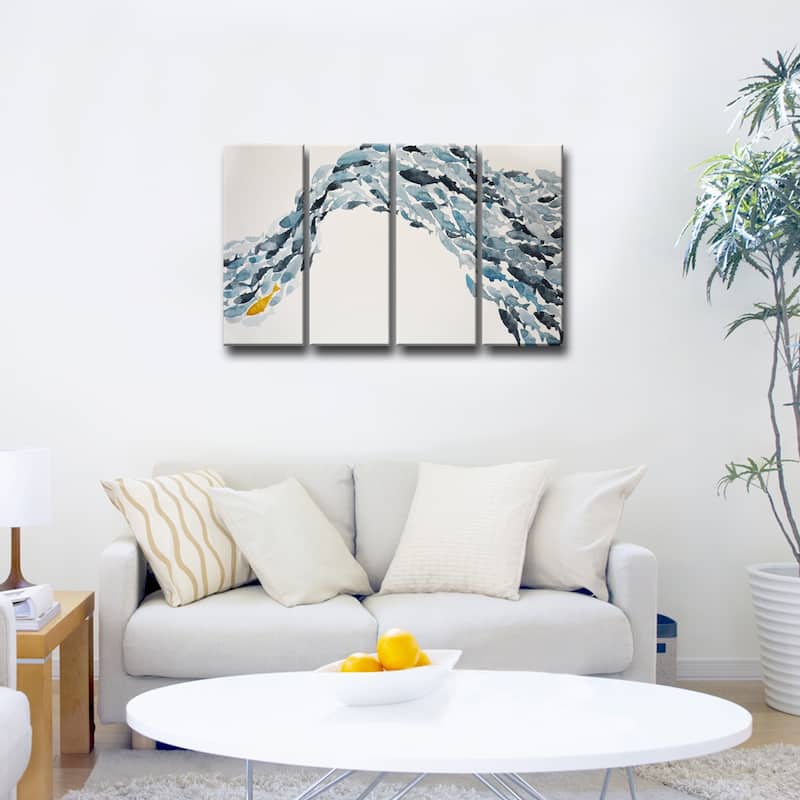 'Goldfish' Wrapped Canvas Coastal Wall Art Set by Norman Wyatt Jr.