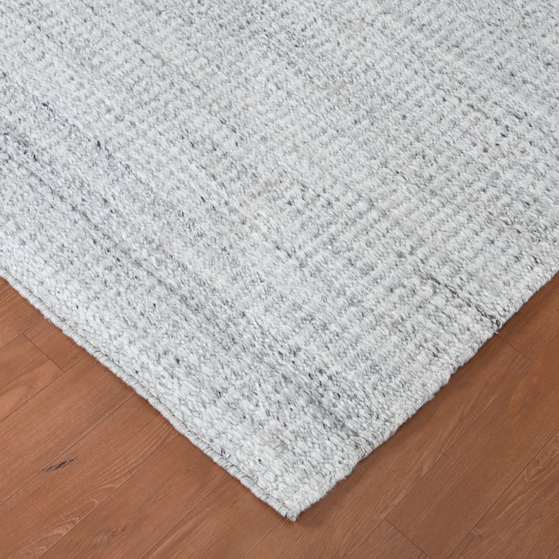Lineage Silver Heathered Hand-Woven Area Rug 2' x 3'