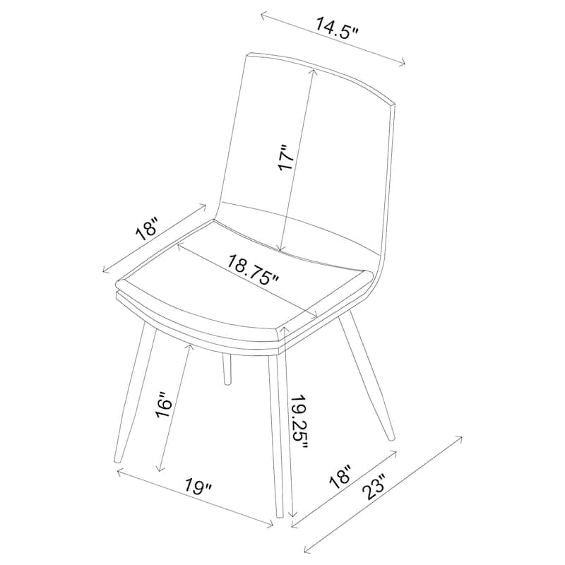 Ortega Coffee Upholstered Dining Side Chair (Set of 2)