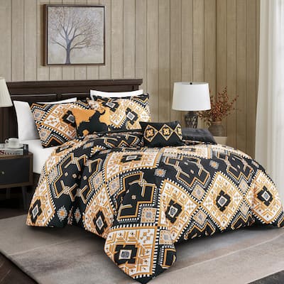 Shatex Falesyia 6 Pieces Bedding Comforter Set All-season Reversible Bed in a Bag