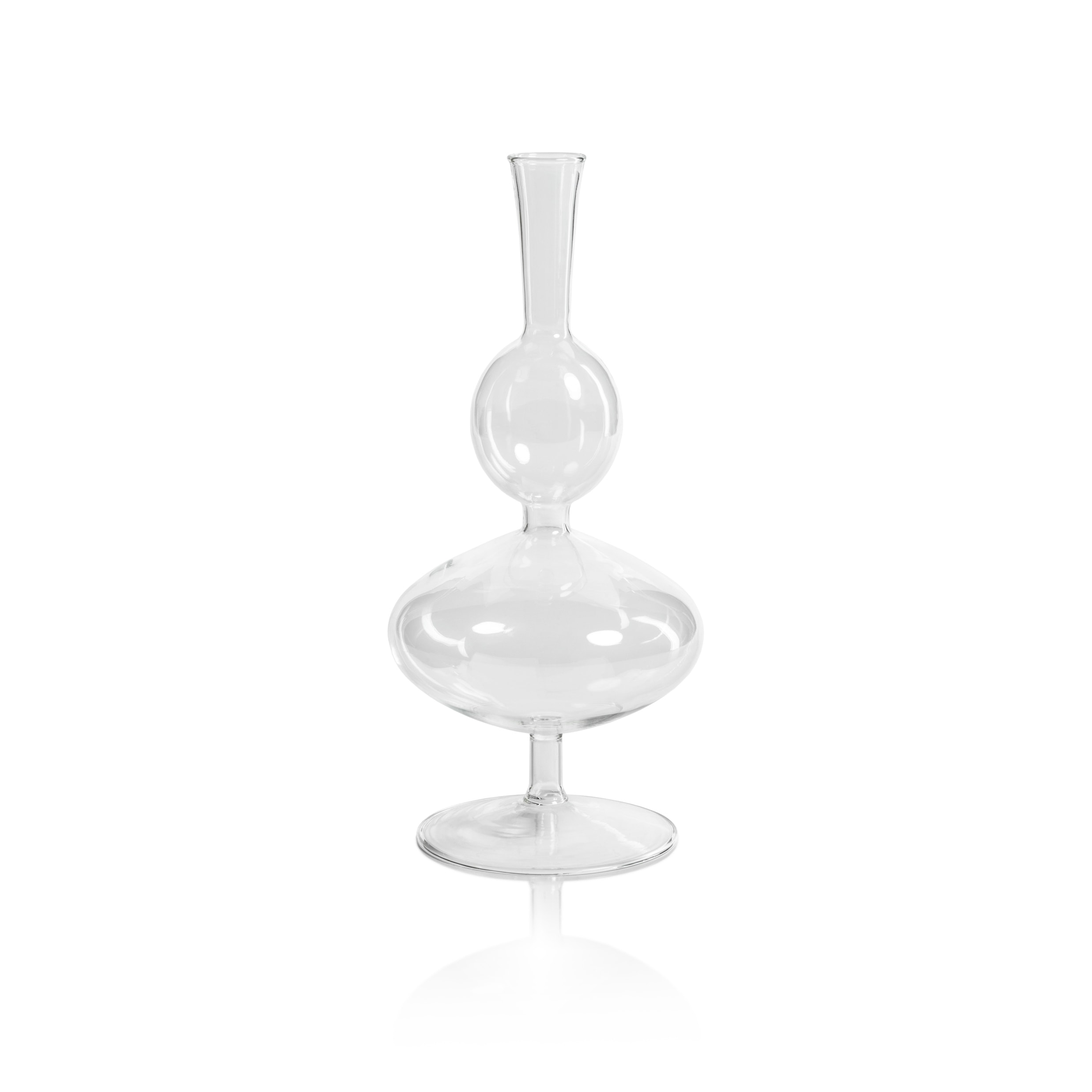 Lillee Glass Footed Vases, Set of 2