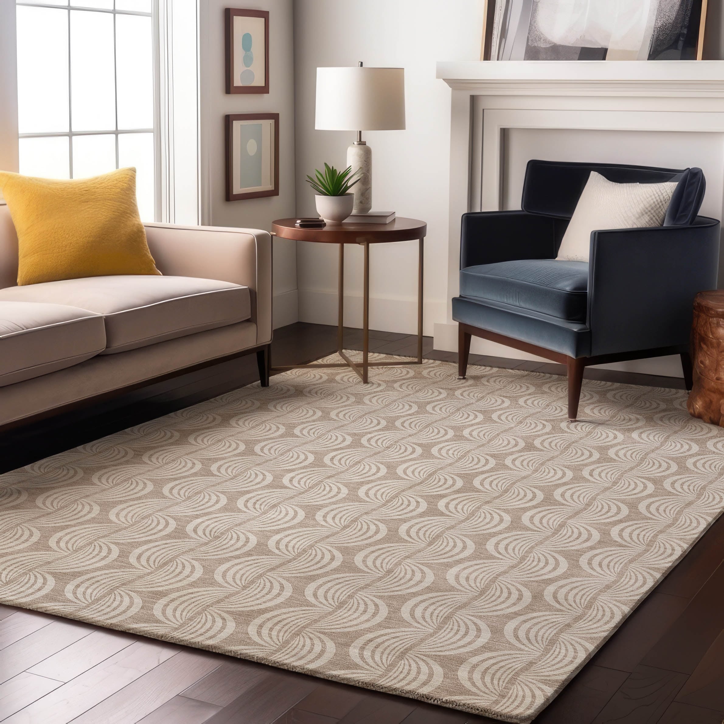Premium Washable Super Soft Modern Scallop Mayfield Rug