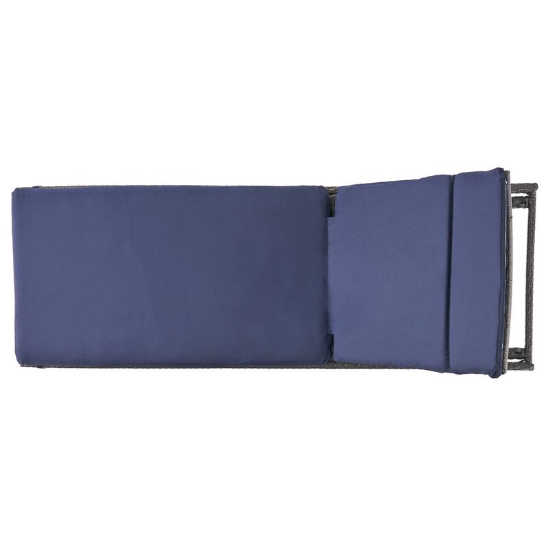 Salem Outdoor Wicker Adjustable Chaise Lounge with Cushion by Christopher Knight Home