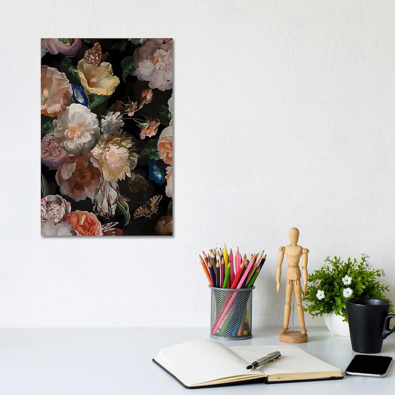 iCanvas "Dutch Antique Flowers" by UtArt Canvas Print - 12x8x0.75