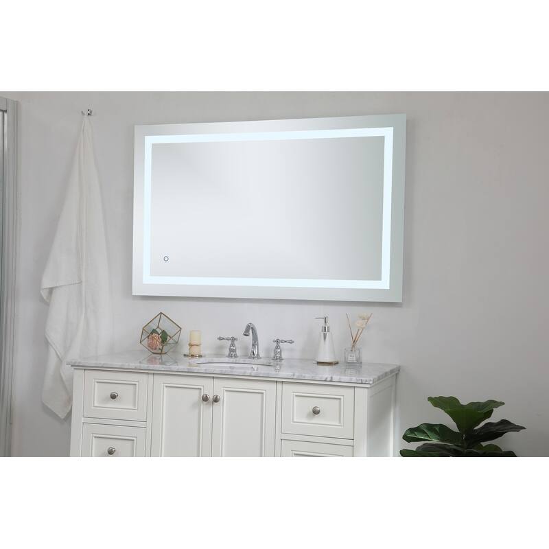 Avalon 30" x 48" Hardwired LED mirror - Silver
