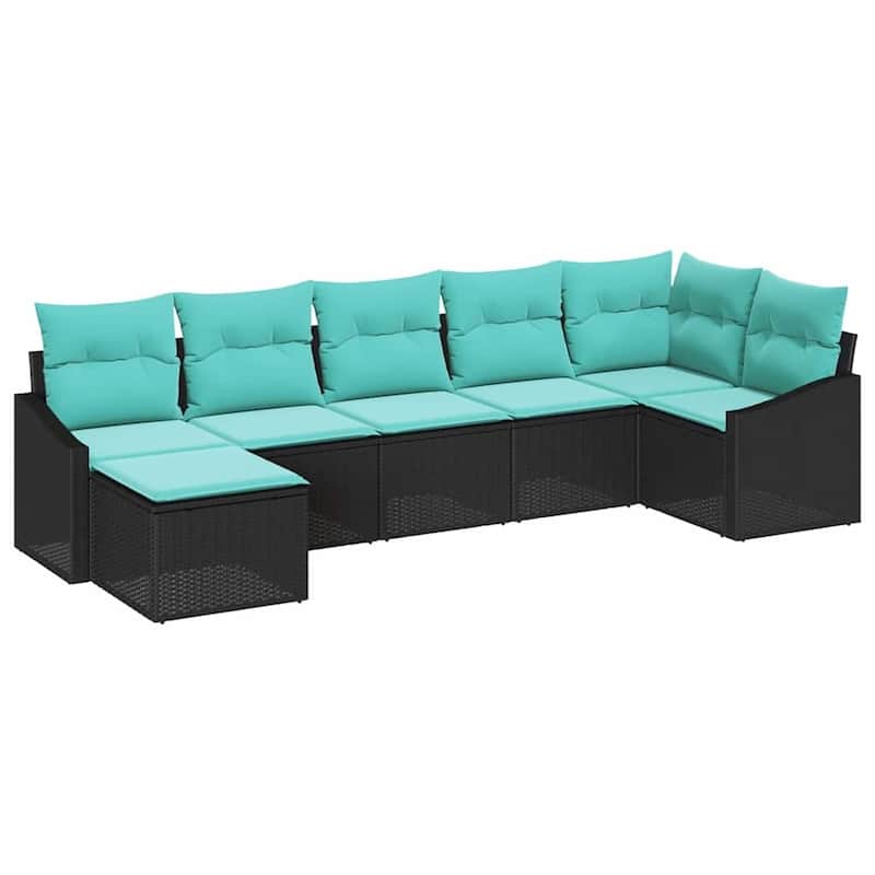 vidaXL 8 Piece Garden Sofa Set with Cushions - 113.6×48.6×27.2