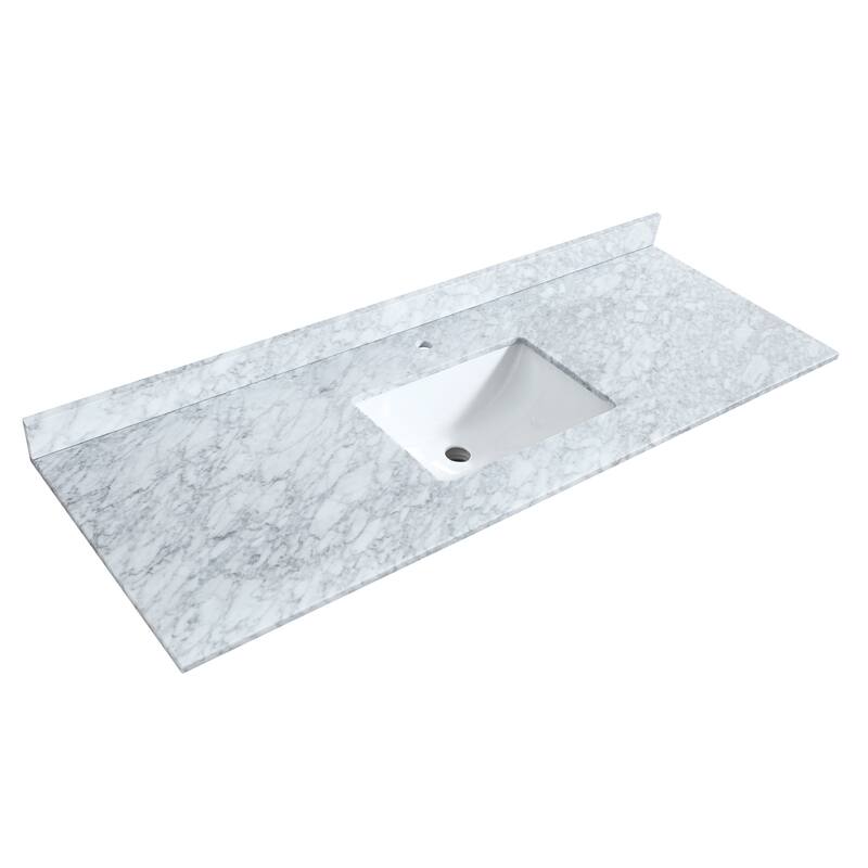 Strada 60-Inch Single Vanity Set, Carrara Marble Top