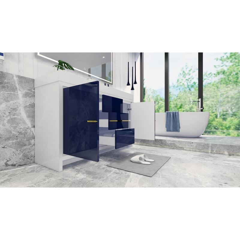 Dove 60'' Freestanding Vanity with Single Reinforced Acrylic Sink