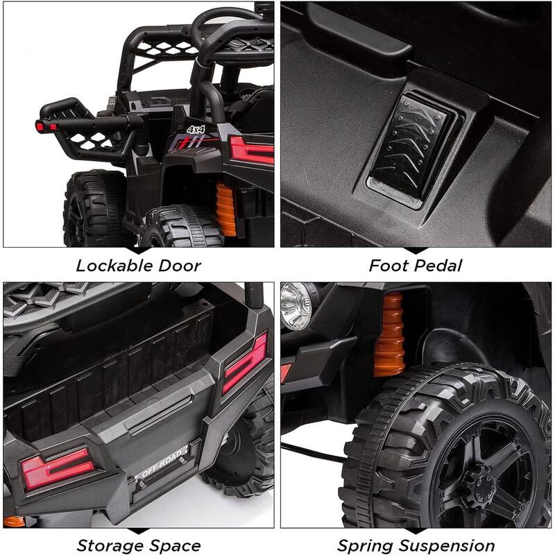 12V Kids Ride On Car Truck Parent Remote Contro Spring Suspension