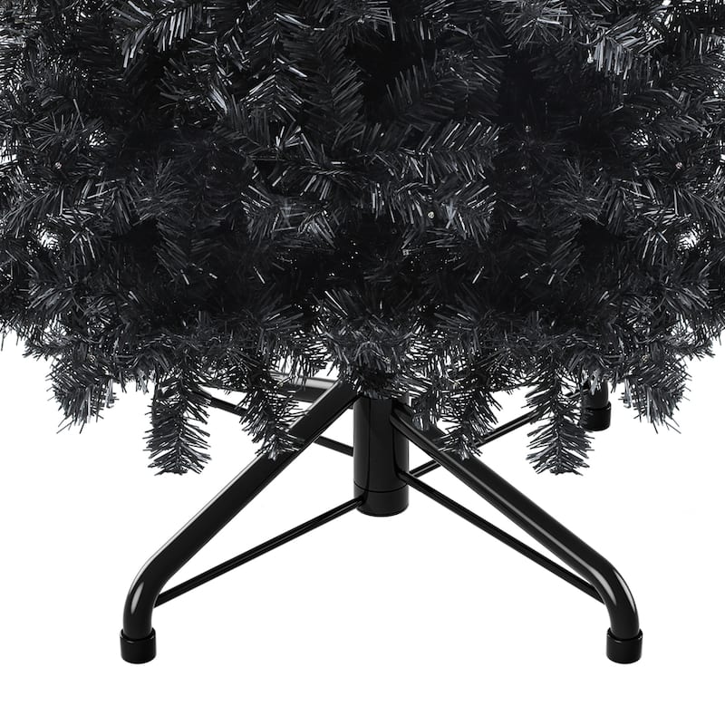 6/7.5FT Halloween Black Spruce Artificial Christmas Tree
