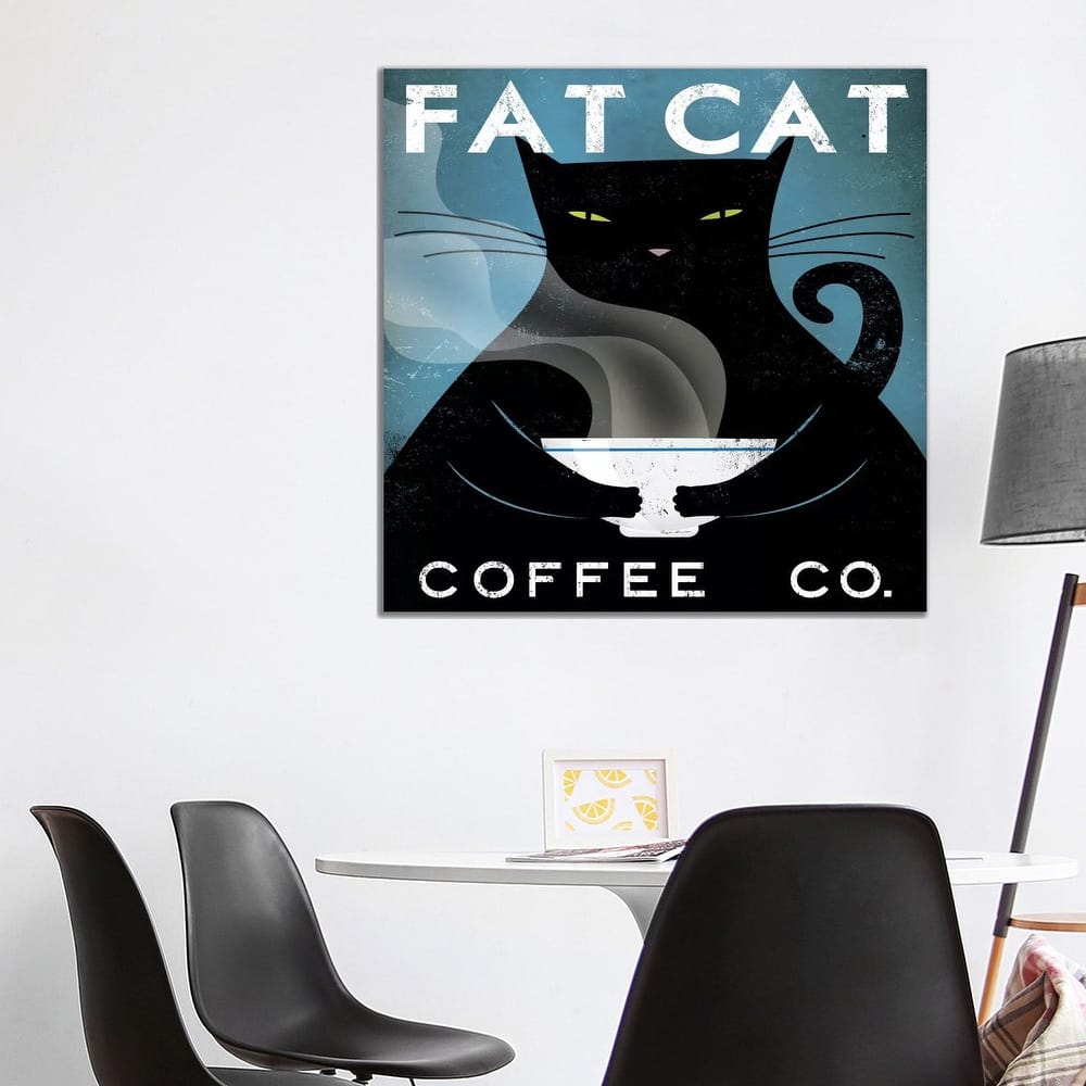 iCanvas "Fat Cat Coffee Co." by Ryan Fowler Canvas Print