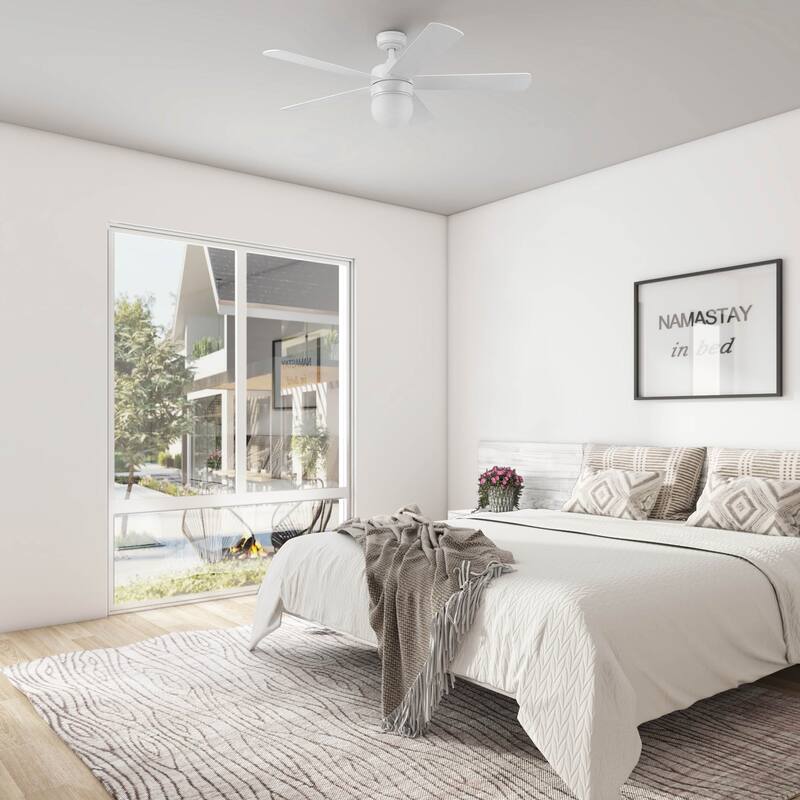 52" Prominence Home Ardrey Kell Modern Indoor LED Ceiling Fan with Light, Remote Control, Dual Mounting, Dual Finish Blades