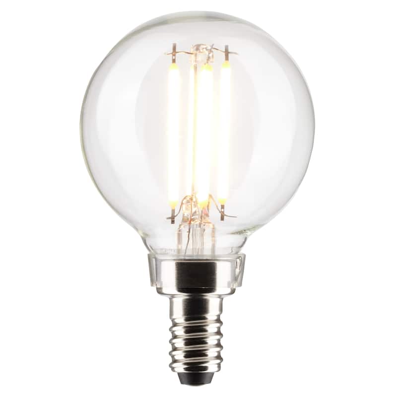4 Watt G16.5 LED Clear Candelabra Base 5000K 120 Volt 2-Pack