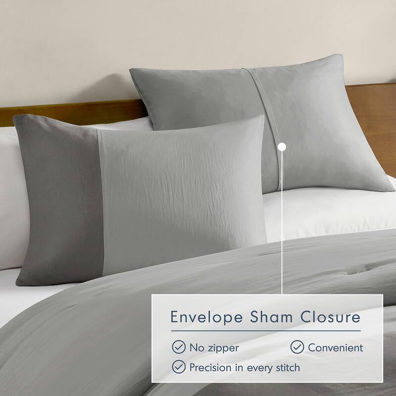 Chelsea Square Ayko Soft Washed Color Block Comforter Set