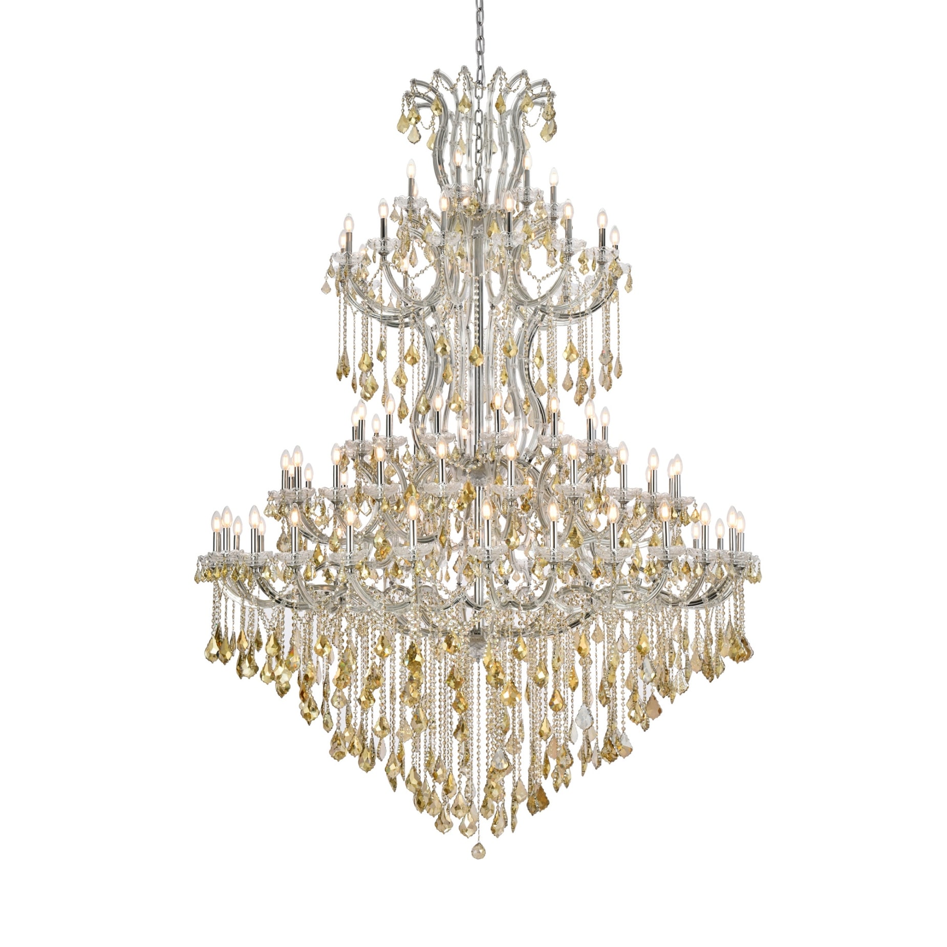 Elegant Lighting 2800G96-GT/RC Maria Theresa 87 Light 72" Wide Crystal