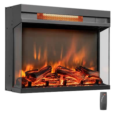Costway 23'' 3-Sided Electric Fireplace Insert Heater 1500W with - See Details